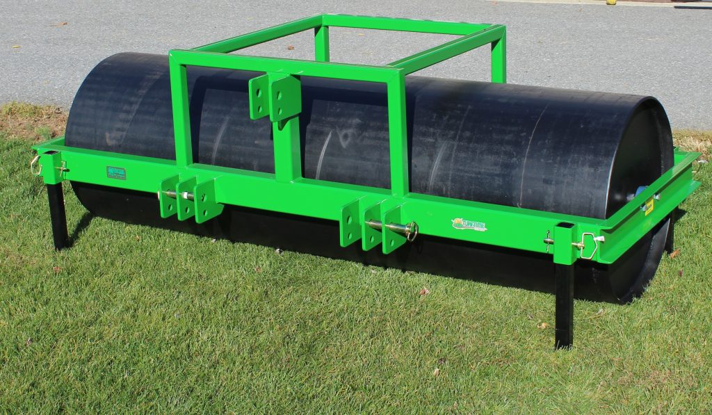 TurfTime Heavy Duty Smooth Turf Rollers For Tractor or Skid Steer - Pull Type, Hydraulic Lift, 3pt or Skid Steer Attachment