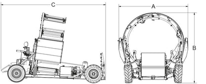 Anderson Wraptor Combo Wrapper And Trailer | 100" Wrapper Width | 100 HP For Tractor