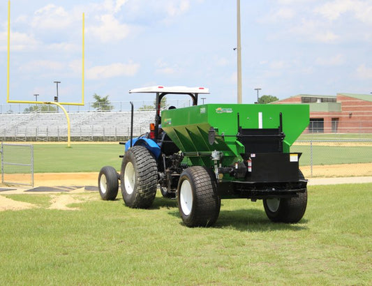 TurfTime Topdresser | Model TT-3050 & TT-3065 | Width 72" (Top) & 31" (Bottom) | Hopper Capacity 5-6.5 yds | Horsepower 50-65 HP | For Tractors
