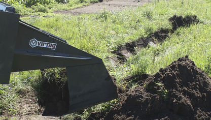 Virnig Skid Steer U-Blade | Models UBV26, UBV30 & UBV36 | Widths 26" To 36" | Hydraulic Flow 15 To 25 GPM | For Skid Steer