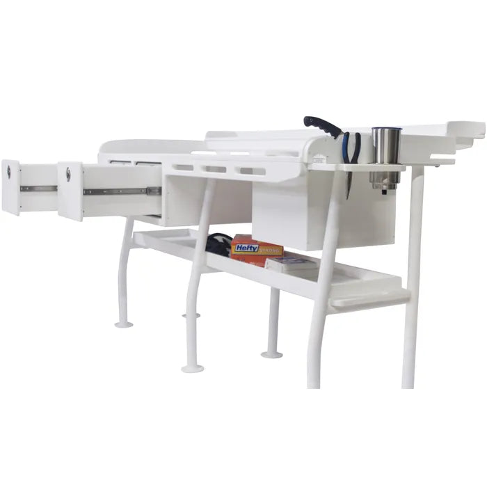 RIO MARINE CUSTOMS ULTIMATE DOCK FILLET TABLE WITH SINK AND DRAWERS