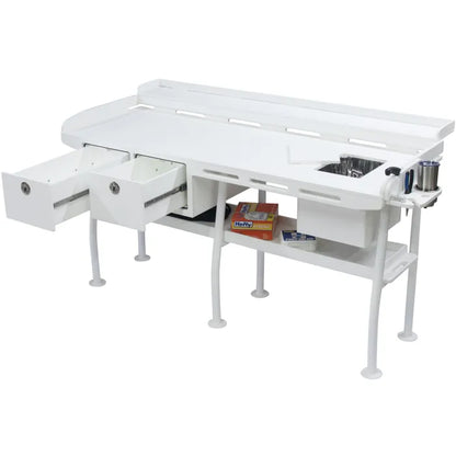 RIO MARINE CUSTOMS ULTIMATE DOCK FILLET TABLE WITH SINK AND DRAWERS