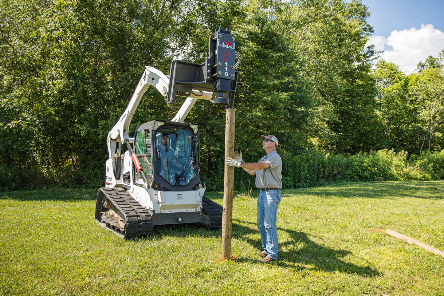 Ideal Post Pounders Heavy Duty Skid Steer - Vibratory Start | Lifting Capacity 2500 lbs. | For Skid Steer