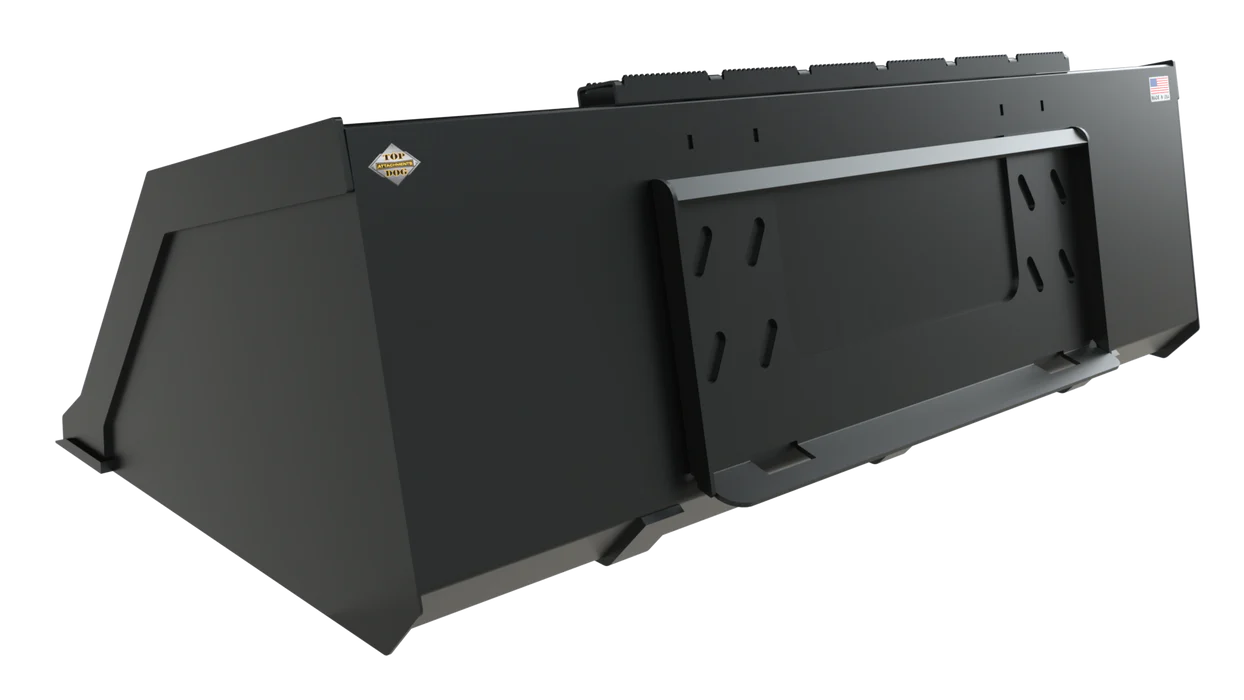 Top Dog Attachments Utility Bucket |  Width 66"-102"| Built Of: Heavy-Duty GR50 Steel | For Skid Steer
