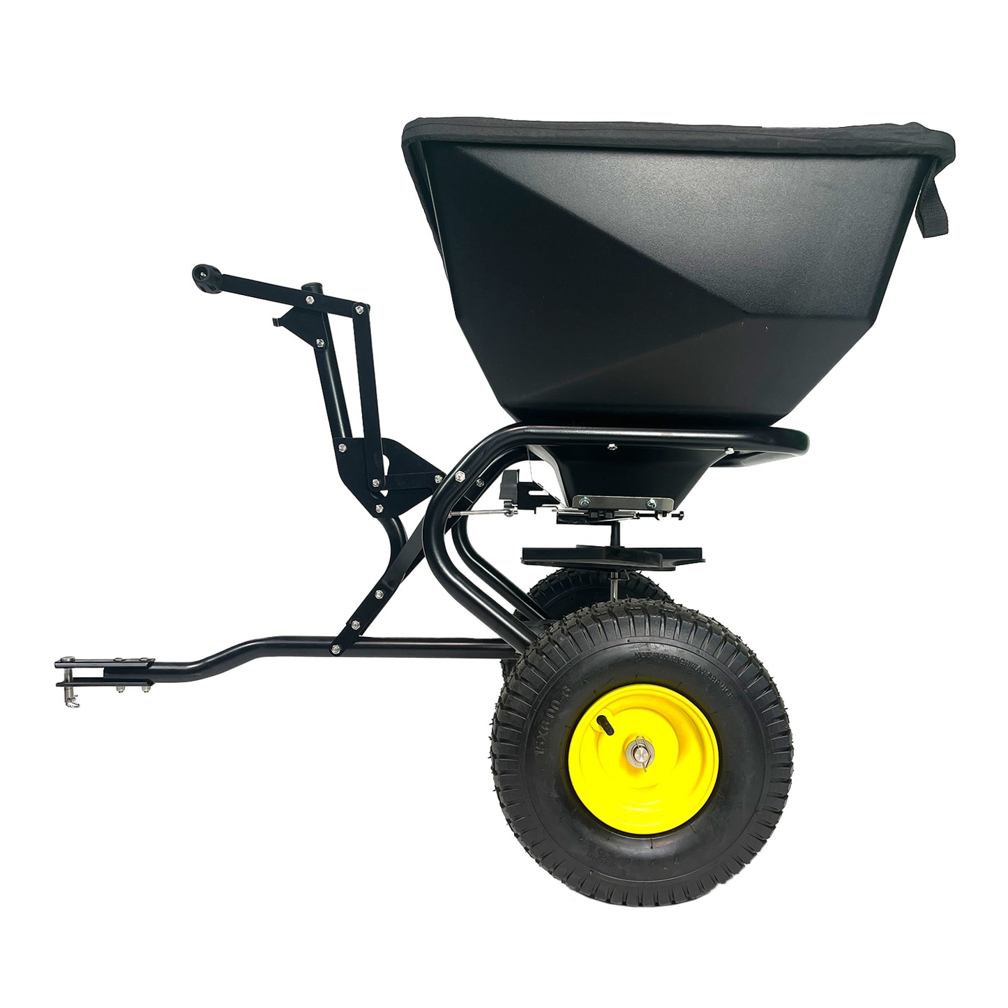 Spyker Pro-Series Tow-Behind Broadcast Spreader | Model SPY200T-1P | Capacity 200 lbs | 12' Spread Width | 15-25+ HP | For Tractors & ZTRs