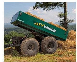 Bosski | Trailer | Model 1600 UT - Green | Overall Dimensions 50” W x 109” L x 37” H | 22 Cu. Feet Capacity | Horsepower 25 To 40+ HP | For ATV & UTV