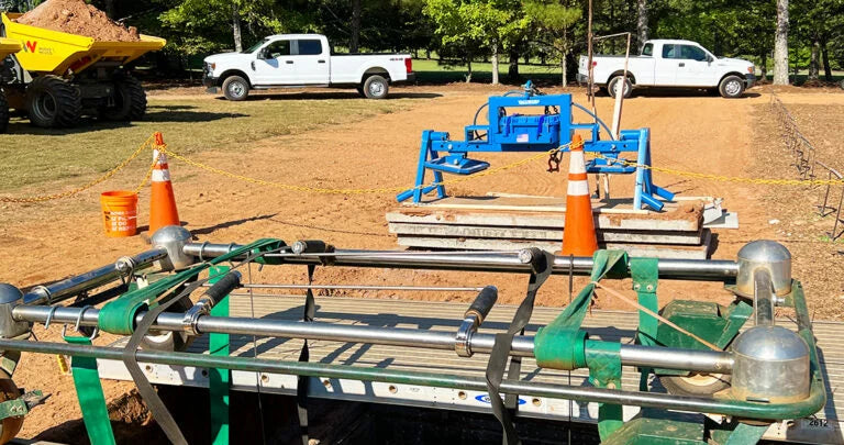 Vacuworx Burial Vault Lifter | Model PHD Lifter, BVL PT8600-400 & Legs PT8600-616 | Width 8" To 40" | Capacity 2,500 lb | 2 to 6 Ton | For Crane