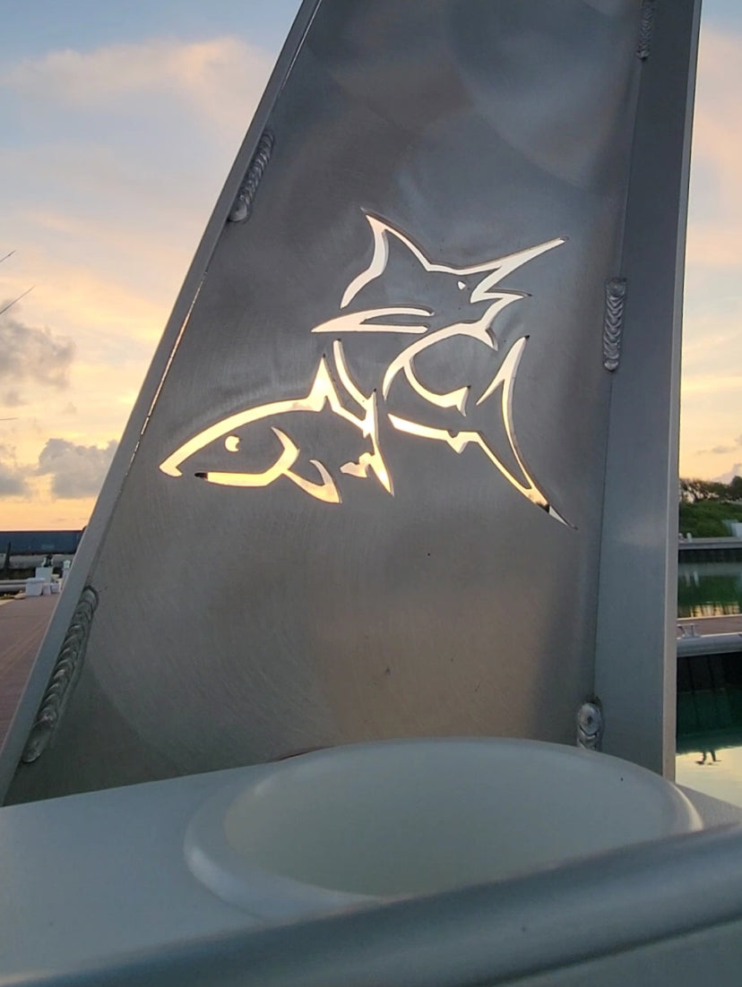 Killer Dock Fish Cleaning Station | Model Walker’s Cay Slam 7 1/2 | Width 112.5" | Heavy-Duty Aluminum & HDPE | For Dock, Marina, Seawall & Patio