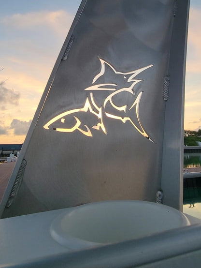 Killer Dock Fish Cleaning Station | Model Walker’s Cay Slam 7 1/2 | Width 112.5" | Heavy-Duty Aluminum & HDPE | For Dock, Marina, Seawall & Patio