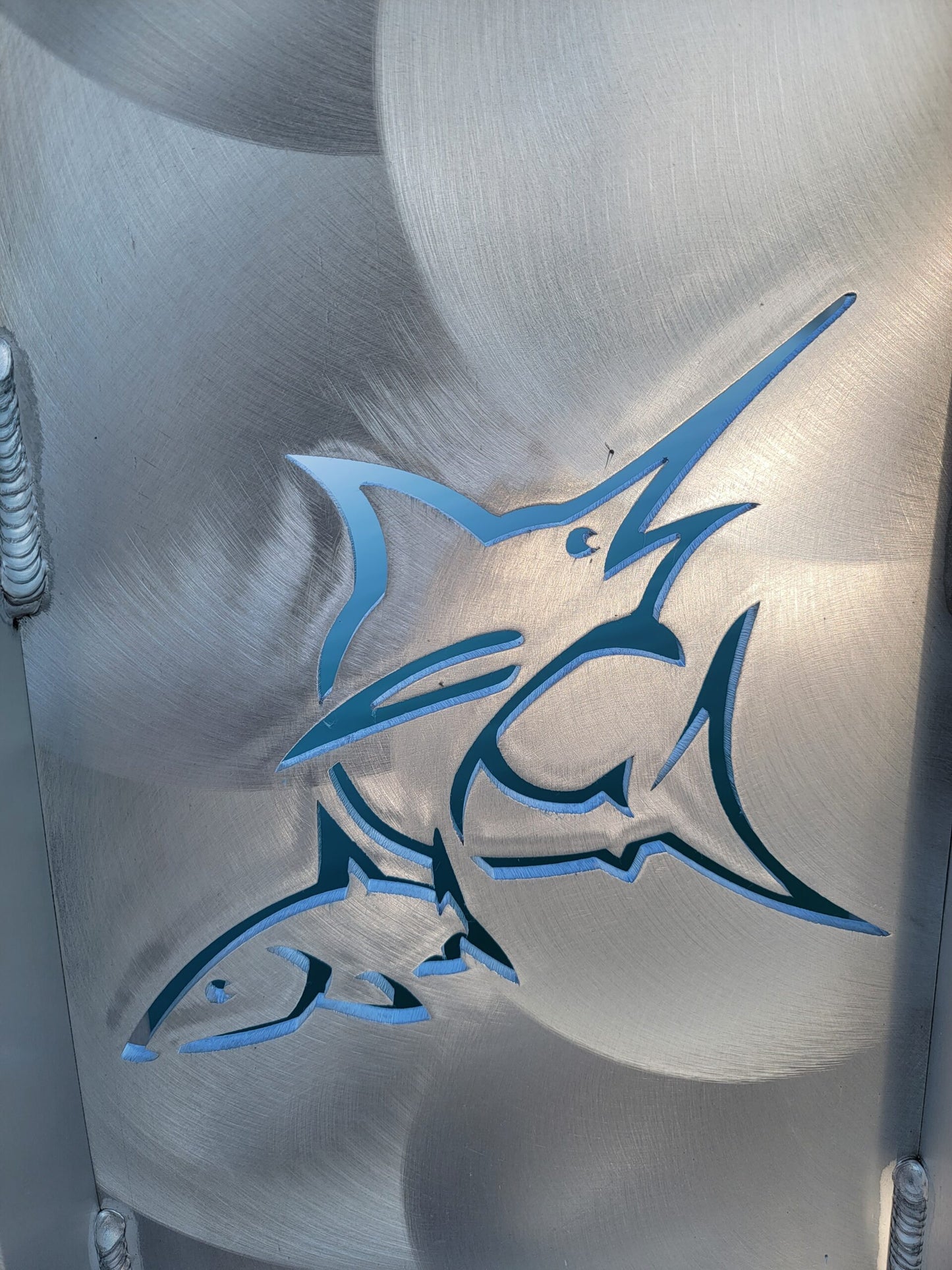 Killer Dock Fish Cleaning Station | Model Walker’s Cay Slam 7 1/2 | Width 112.5" | Heavy-Duty Aluminum & HDPE | For Dock, Marina, Seawall & Patio
