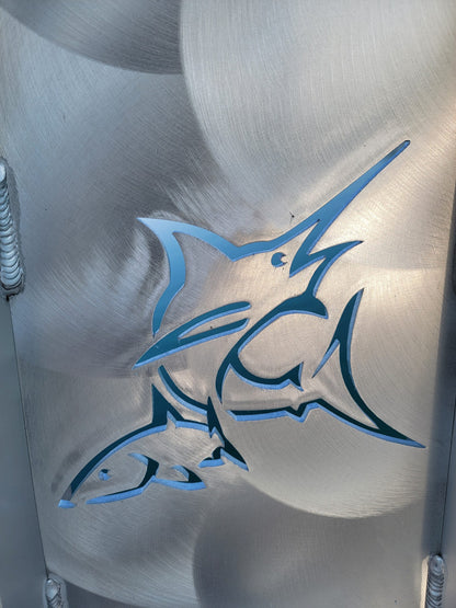Killer Dock Fish Cleaning Station | Model Walker’s Cay Slam 7 1/2 | Width 112.5" | Heavy-Duty Aluminum & HDPE | For Dock, Marina, Seawall & Patio