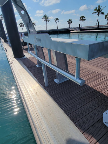 Killer Dock Fish Cleaning Station | Model Walker’s Cay Slam 7 1/2 | Width 112.5" | Heavy-Duty Aluminum & HDPE | For Dock, Marina, Seawall & Patio
