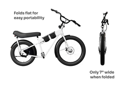 JackRabbit | Micro Electric Bike | Model MG Doble | Lightweight 2-Up Electric Micro Hauler | 20” & 24” Street Tires | 749W Cargo Motor | 48+ Mile Range | For Urban, Travel & Everyday Missions