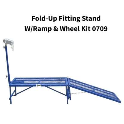 Sydell Fold-Up Fitting Stand With Ramp & Wheel Kit | #0709 | Size 20" x 48" | For Sheep & Goat Show Equipment