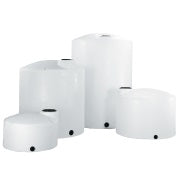 Norwesco 9000 Gallon Plastic Vertical Liquid Storage Tank in White No Fitting