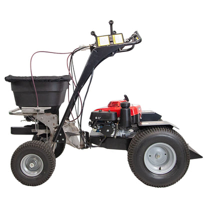 Spyker Ride-On Spreader w/ Honda Engine | Hopper Capacity 120 lb | 4.4 HP | Spread Width 12' | Hydrostatic Rear-Wheel Drive