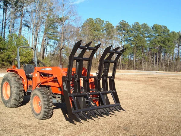 Lane Shark WR Long Dual Root Rake Brush Grapple | Width 60" To 84" | 12 To 45 HP | 8 To 20 GPM | For Skid Steers & Tractors