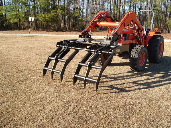 Lane Shark WR Long Dual Root Rake Brush Grapple | Width 60" To 84" | 12 To 45 HP | 8 To 20 GPM | For Skid Steers & Tractors