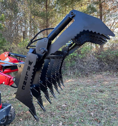 Lane Shark Root Rake Brush Grapple 3 | Width 48", 56" & 64" | Up To 40 HP | 8 To 25 GPM | For Skid Steers & Tractor