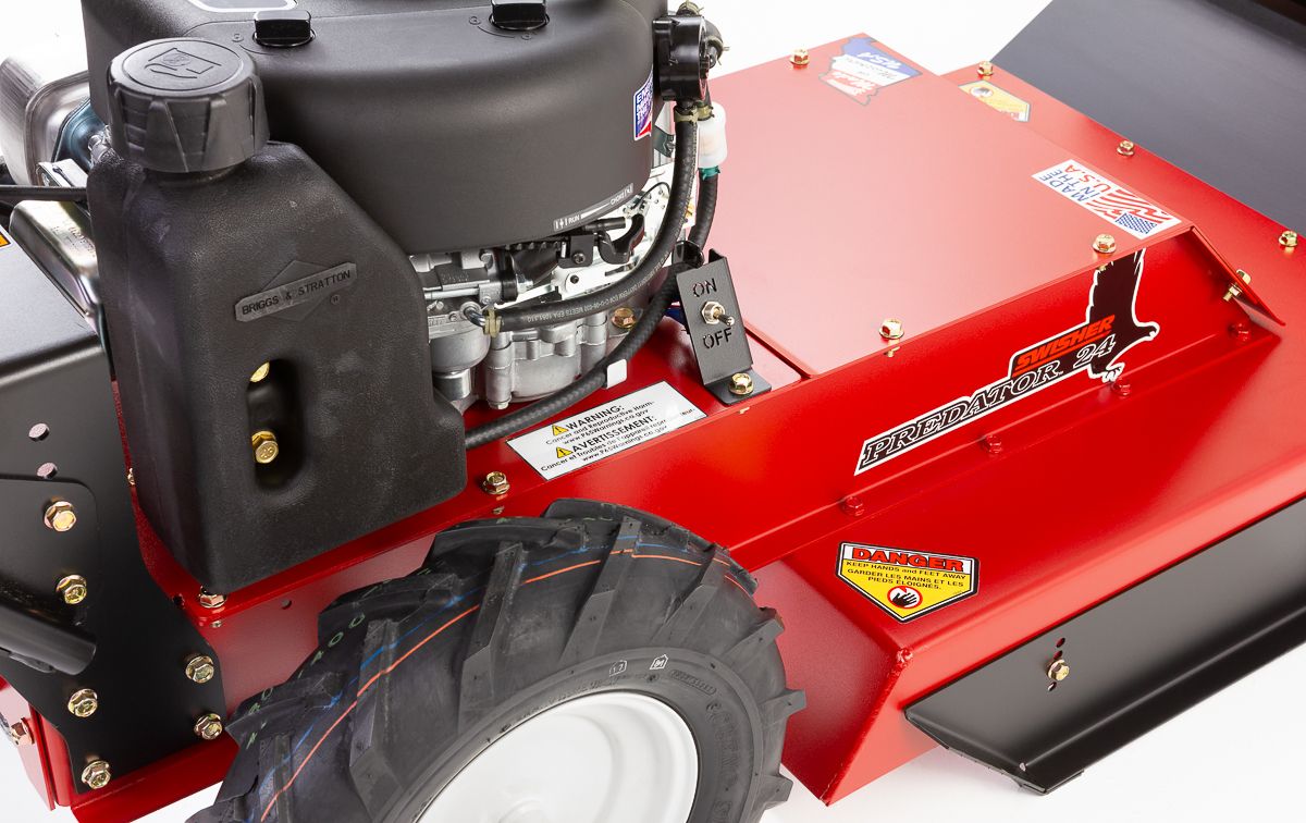 Swisher Classic Walk-Behind Rough-Cut Mower | Model WRC11524CL | 24" Cutting Width | 11.5 HP Briggs & Stratton Engine | Horsepower 10 To 15 HP | For Brush Clearing and Property Maintenance