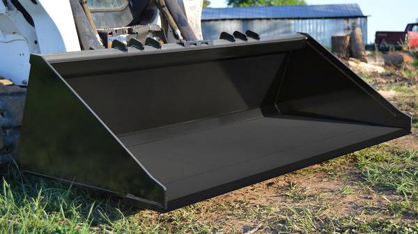 Loflin Fabrication | XHD Low Profile Bucket | 6" Longer Bottom | 60"-84" Width | 70+ Horsepower | For Skid Steers & Track Loaders