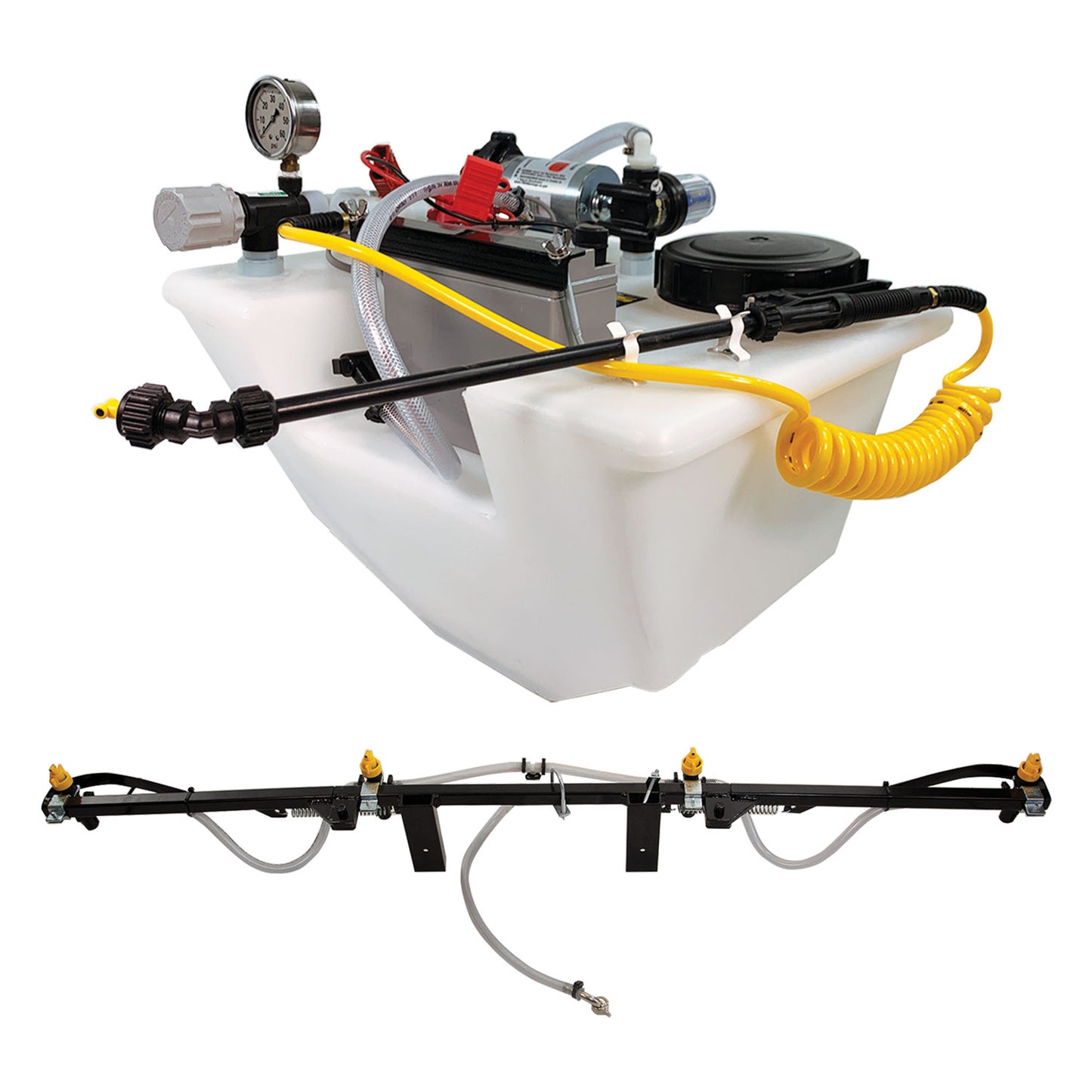 Spyker Drop-In Boom Sprayer | Model SPYDSB-9G | 62" Boom | 80" Spray Width | 9-Gallon Tank | Up to 30,000 Sq Ft Coverage | For Spyker S100 & Lesco Ride-On Spreaders