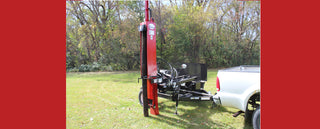 Shaver Post Driver Trailer Mounted | Model UTD-G3-10SD| 8 3/4" Post Attachment Size | Pull Type