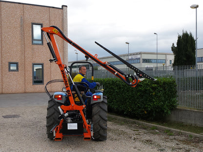 Tifermec Boom Mower Hedge Cutter | Model MTS 370 - MTS 260 | Max Reach 5' 2" - 17' 5" | 3-PT | For Tractor