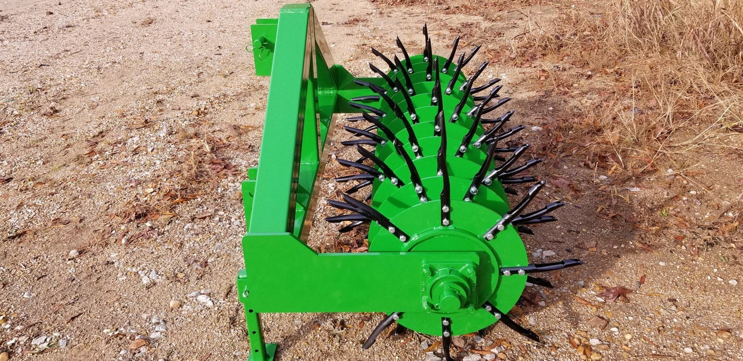 4, 5, and 6 Foot Core Plug Aerator with 3 Point Hitch or Pull Tongue for Food Plot