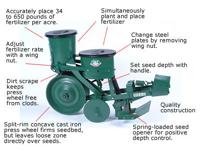 COLE 012-0103/B46-668/COV-6S 12 MX ONE-ROW PLANTER/FERTILIZER/WITH CULTIVATOR For Tractor