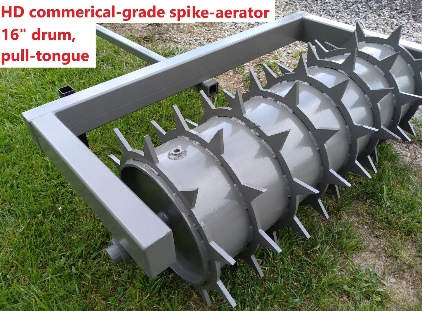 5 Foot Spike Aerator with 3 Point Hitch or Pull Tongue with 3/8 Thick Spikes