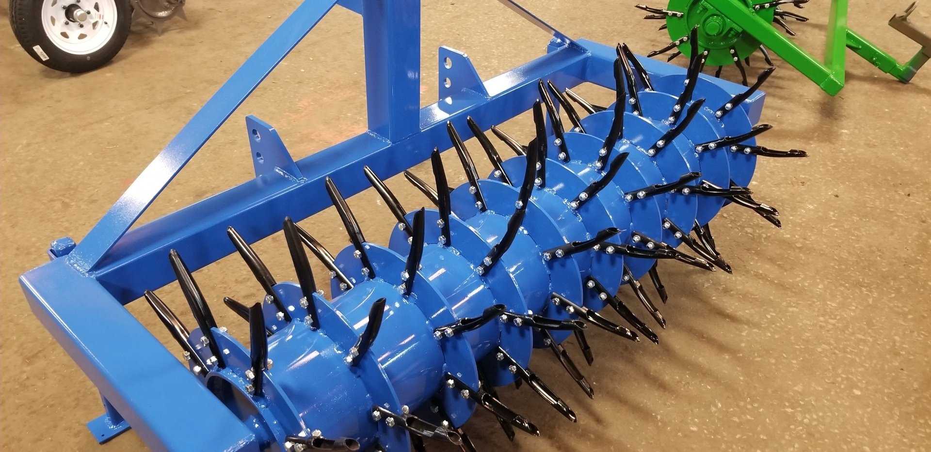 4 5 and 6 Foot Core Plug Aerator with 3 Point Hitch or Pull Tongue for Food Plot