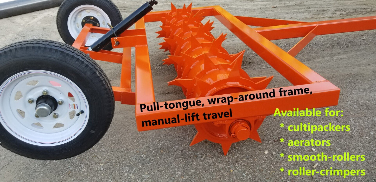 6 Foot Spike Aerator with 3 Point Hitch or Pull Tongue with 3/8 Thick Spikes