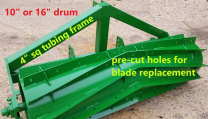 6 Foot Roller Crimper 3 Point - Pull Type Dry/Wet for Food Plots