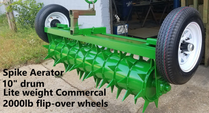 5 Foot Spike Aerator with 3 Point Hitch or Pull Tongue with 3/8 Thick Spikes