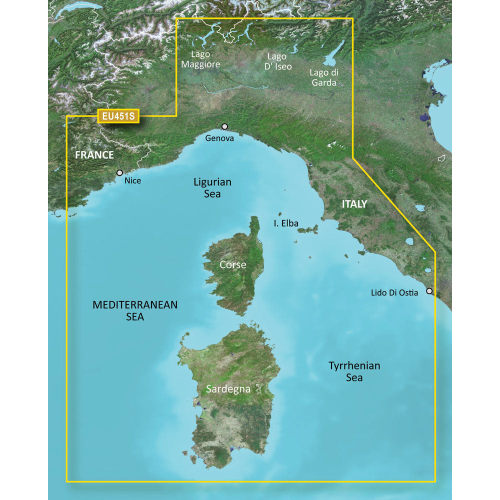Garmin BlueChart g3 Vision HD - VEU451S - Legurian Sea, Corsica  Sardinia - microSD/SD [010-C0795-00]