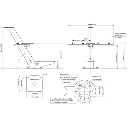 Scanstrut Tapered Radar Mast [PTM-R1-1]