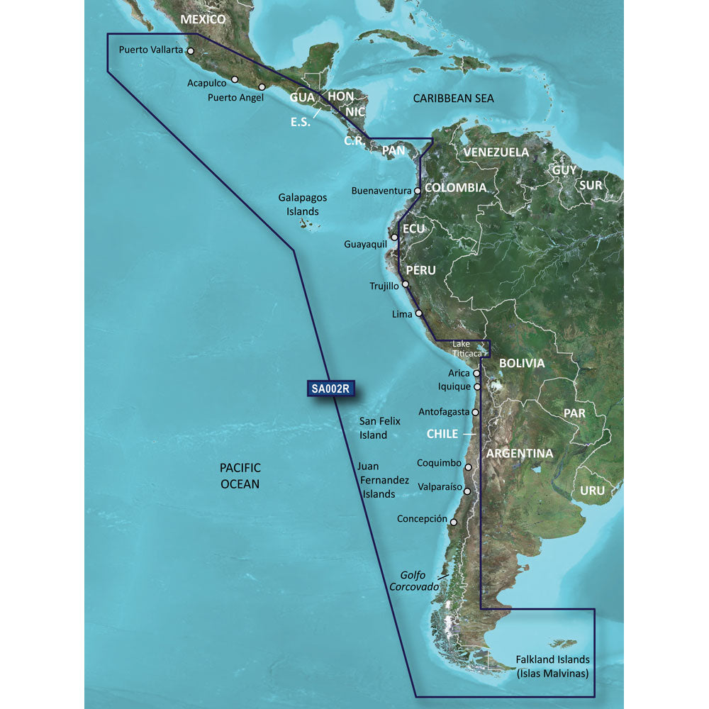 Garmin BlueChart g3 HD - HXSA002R - South America West Coast - microSD/SD [010-C1063-20]