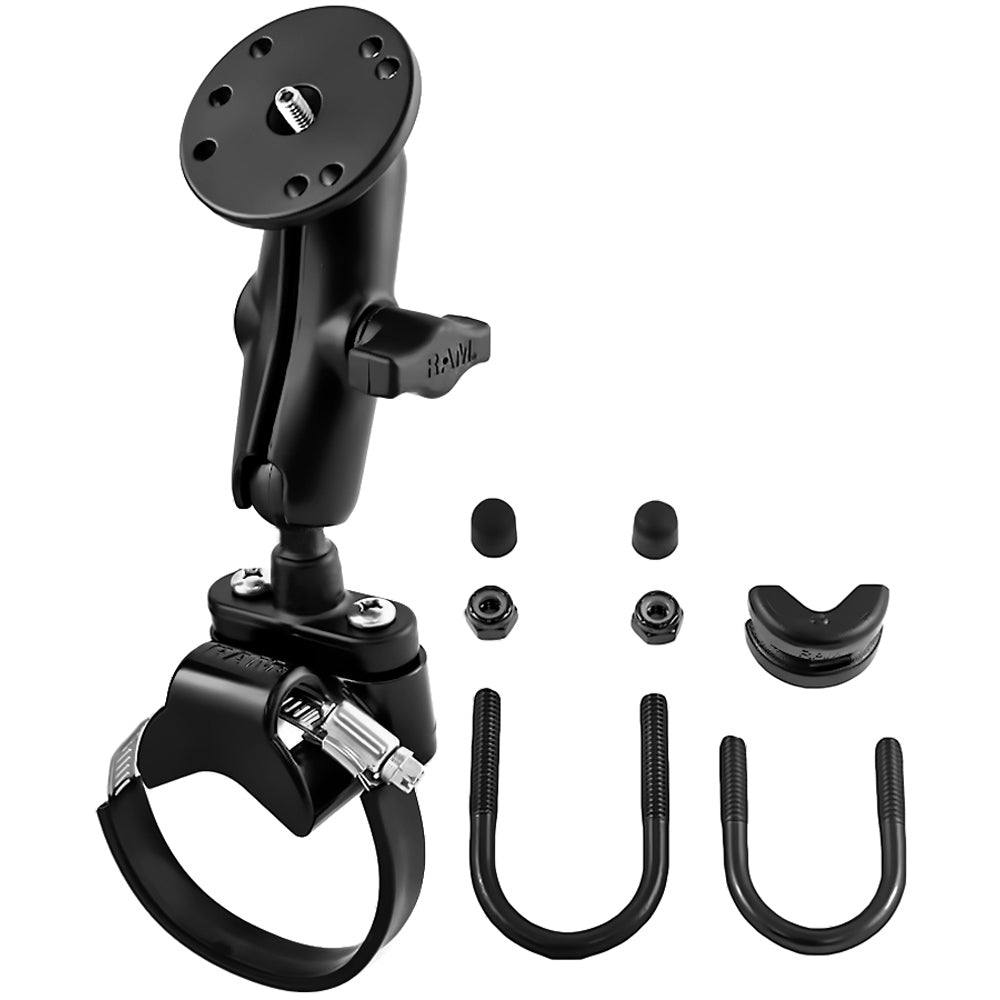 RAM Mount U-Bolt ATV/UTV Strap w/Double Socket Arm and 1/4 -20 Mounting Bolt Base [RAM-B-149Z-2-202A]