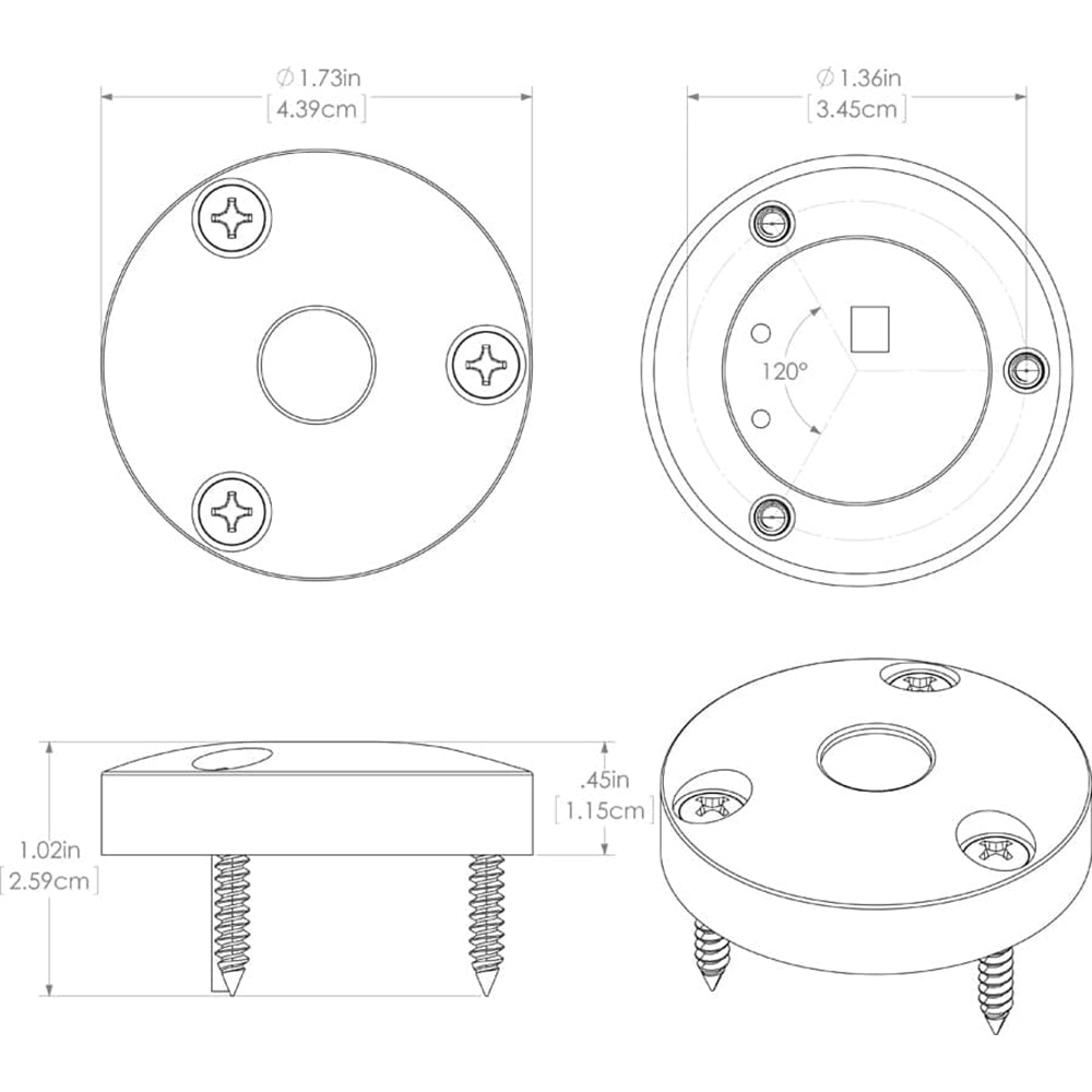 Lumitec High Intensity "Anywhere" Light - Brushed Housing - Red Non-Dimming [101035]