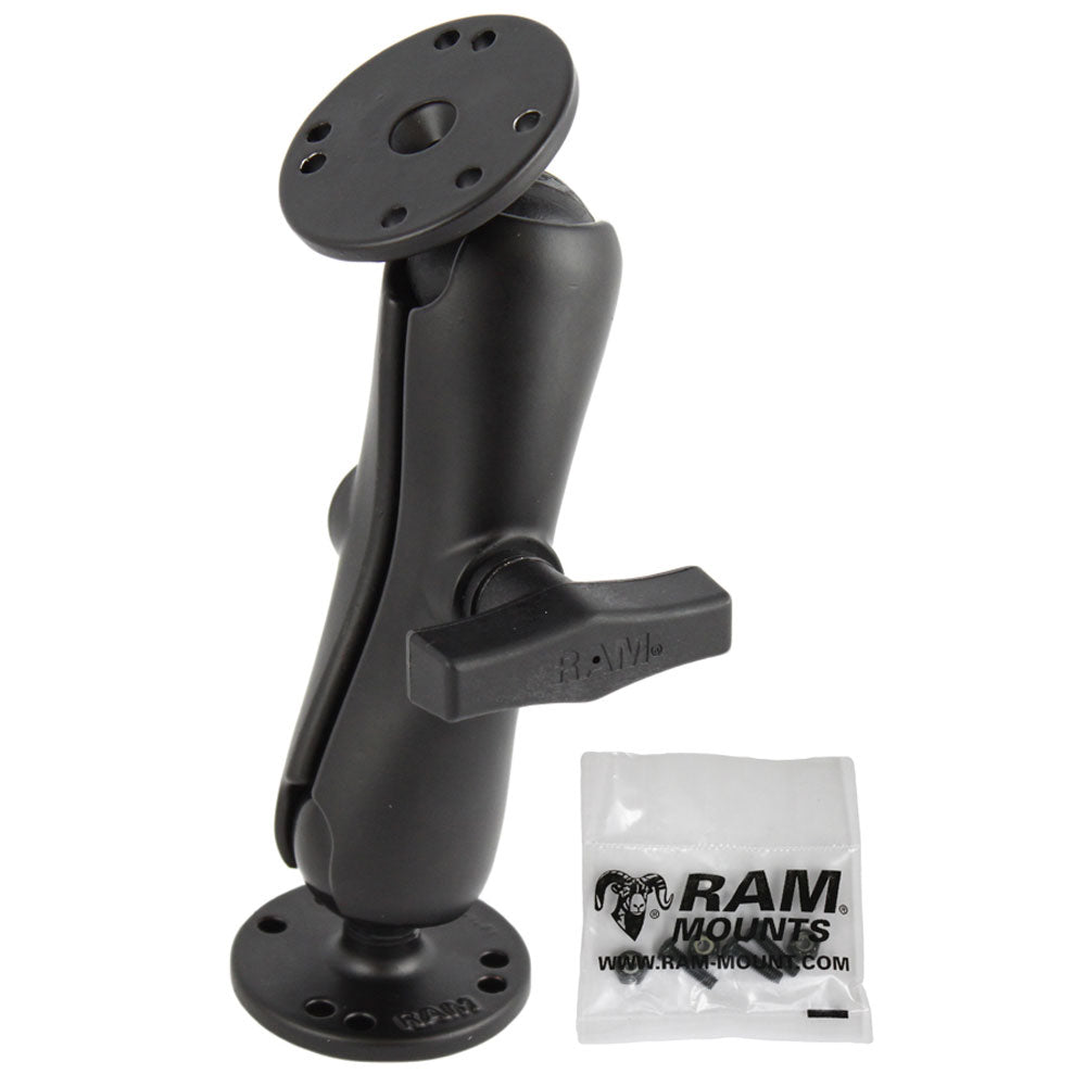 RAM Mount 1.5" Double Ball Mount with Hardware for Garmin Striker + More [RAM-101-G4]