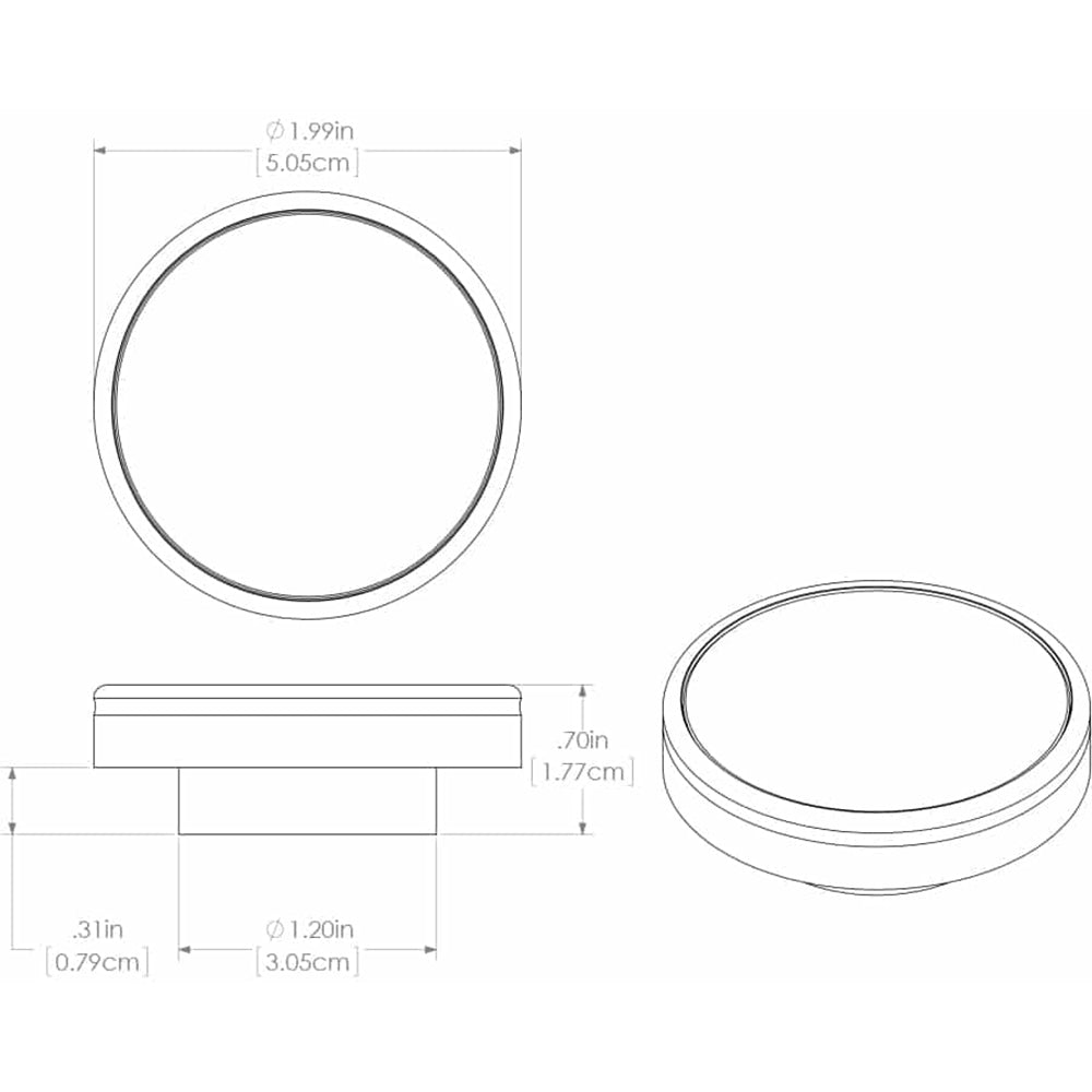 Lumitec Halo - Flush Mount Down Light - Brushed Finish - Warm White Dimming [112809]