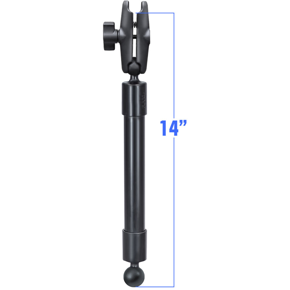 RAM Mount 14" Long Extension Pole w/2 1" Ball Ends and Double Socket Arm [RAP-BB-230-14-201U]