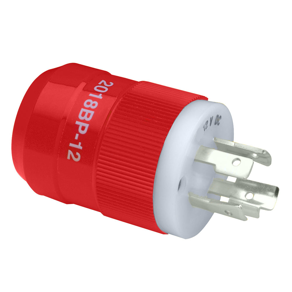 Marinco 2018BP-12 Locking Charger Plug (Male) - Red [2018BP-12]