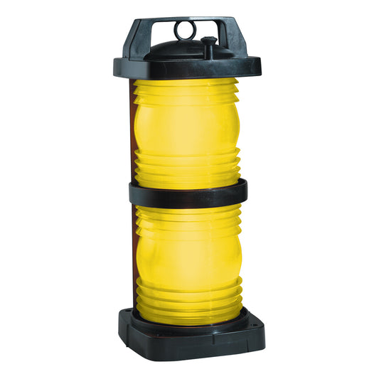 Perko Double Lens Navigation Light - Yellow Towing Light - Black Plastic [1366ME0BLK]