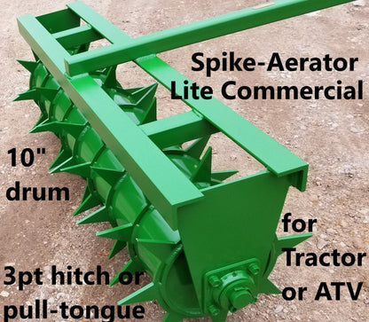 6 Foot Spike Aerator with 3 Point Hitch or Pull Tongue with 3/8 Thick Spikes