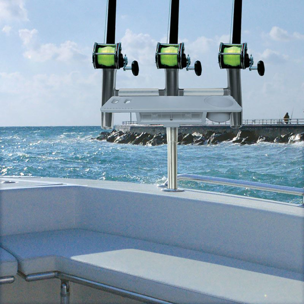 trident fishing rod holder Fishin' Stix 30 Active Outdoors Taco sport fishings strong and durable high polished aluminum 3 8 Place Rod Rack