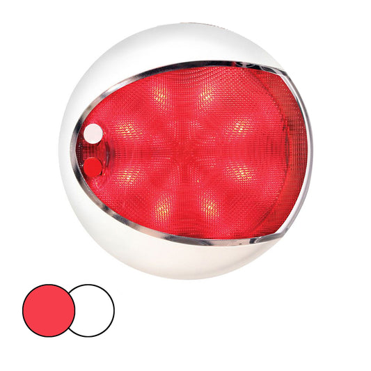 Hella Marine EuroLED 130 Surface Mount Touch Lamp - Red/White LED - White Housing [959950121]