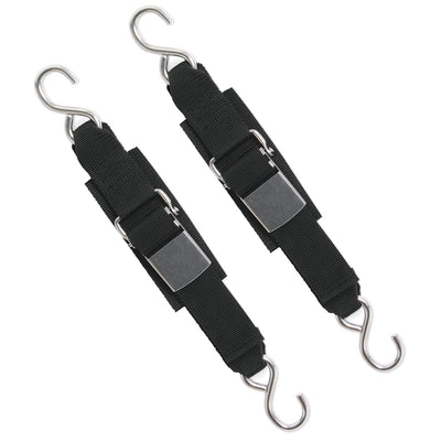 BoatBuckle® Stainless Steel Kwik‑Lok Transom Tie‑Downs | 2″ × 4′ | 1,000 lb Break Strength