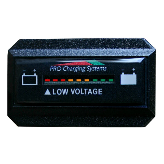 Dual Pro Battery Fuel Gauge - DeltaView Link Compatible - Rectangle - 12V System (1-12V Battery, 2-6V Batteries) [BFGWOVR12V]